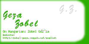 geza zobel business card